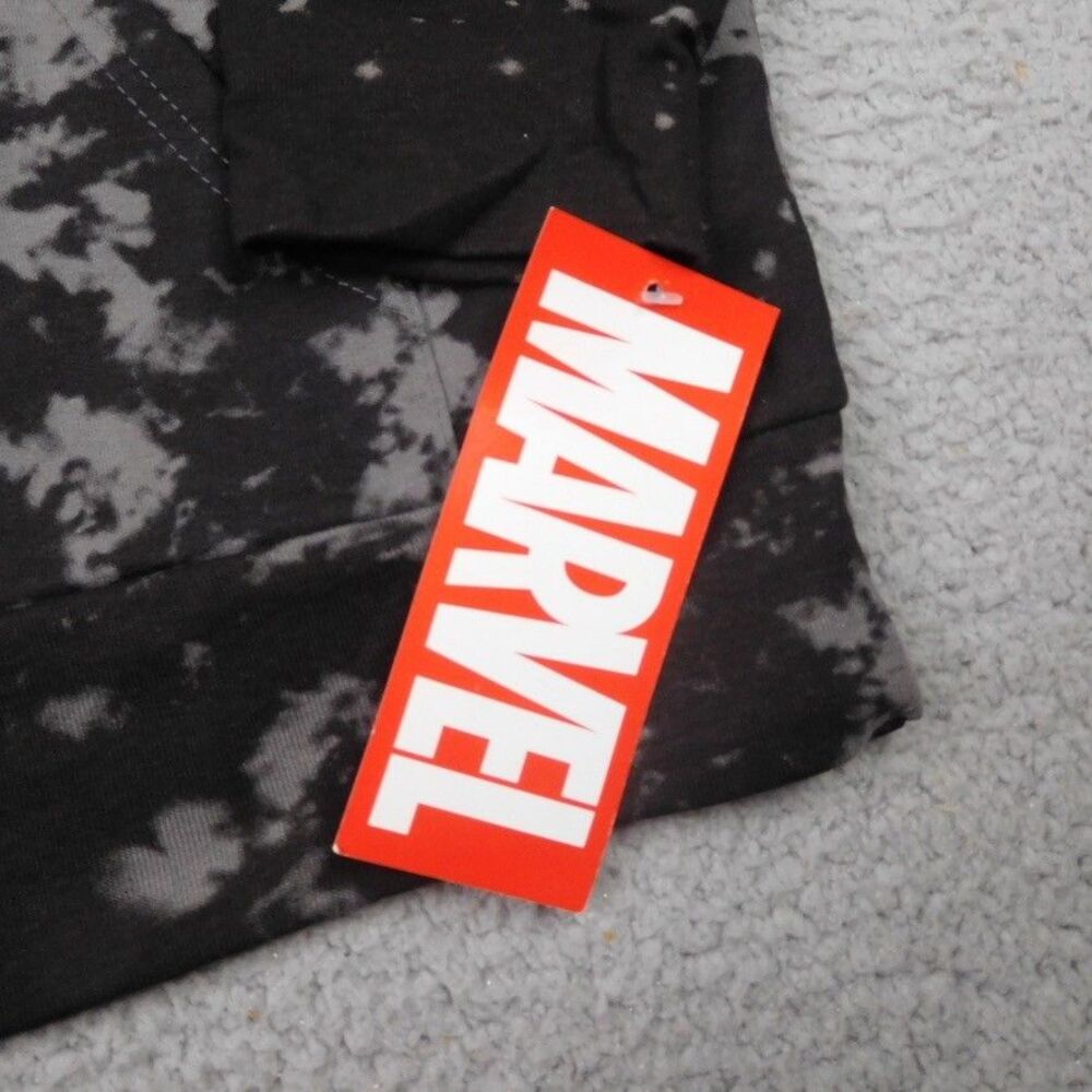 Marvel Black Panther Hoodie Men Medium Gray Tie Dye Wakanda Forever Pullover NWT - Picture 5 of 12